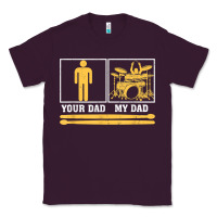 Plum mens my dad is a drummer your dad not drum player father's day t shirt Classic Tee - SnappyArt