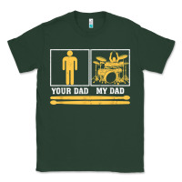 Sports Green mens my dad is a drummer your dad not drum player father's day t shirt Classic Tee - SnappyArt