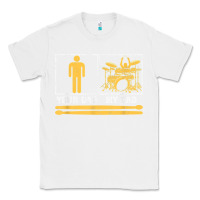White mens my dad is a drummer your dad not drum player father's day t shirt Classic Tee - SnappyArt