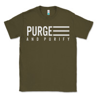 Army Green Purge And Purify Graphic Classic Tee - SnappyArt