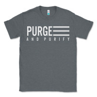 Charcoal Heather Purge And Purify Graphic Classic Tee - SnappyArt