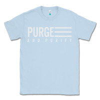 Dusty Blue Purge And Purify Graphic Classic Tee - SnappyArt