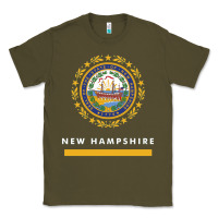 Army Green new hampshire state flag new Classic Tee - SnappyArt