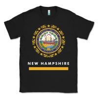 Black new hampshire state flag new Classic Tee - SnappyArt
