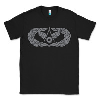 Black Air Force Civil Engineer Badge Classic Tee - SnappyArt