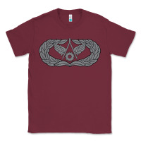 Burgundy Air Force Civil Engineer Badge Classic Tee - SnappyArt