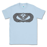 Dusty Blue Air Force Civil Engineer Badge Classic Tee - SnappyArt