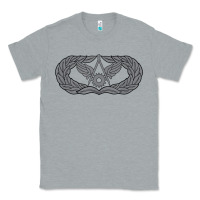 Heather Grey Air Force Civil Engineer Badge Classic Tee - SnappyArt