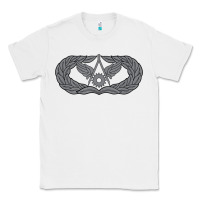 White Air Force Civil Engineer Badge Classic Tee - SnappyArt