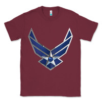 Burgundy US Air Force USAF Classic Tee - SnappyArt