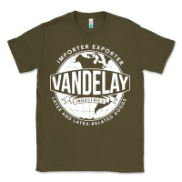 Army Green Vandelay Industries Classic Tee - SnappyArt