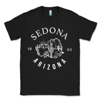 Black womens sedona arizona t shirt sedona az vintage arizona vacation v nec Classic Tee - SnappyArt