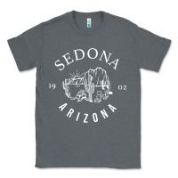 Charcoal Heather womens sedona arizona t shirt sedona az vintage arizona vacation v nec Classic Tee - SnappyArt