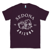 Plum womens sedona arizona t shirt sedona az vintage arizona vacation v nec Classic Tee - SnappyArt