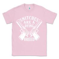 Bubblegum Pink Snitches Are A Dying Breed Motorcycle Biker Gun Classic Tee - SnappyArt
