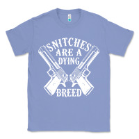 Colony Blue Snitches Are A Dying Breed Motorcycle Biker Gun Classic Tee - SnappyArt