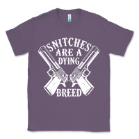 Lavender Snitches Are A Dying Breed Motorcycle Biker Gun Classic Tee - SnappyArt