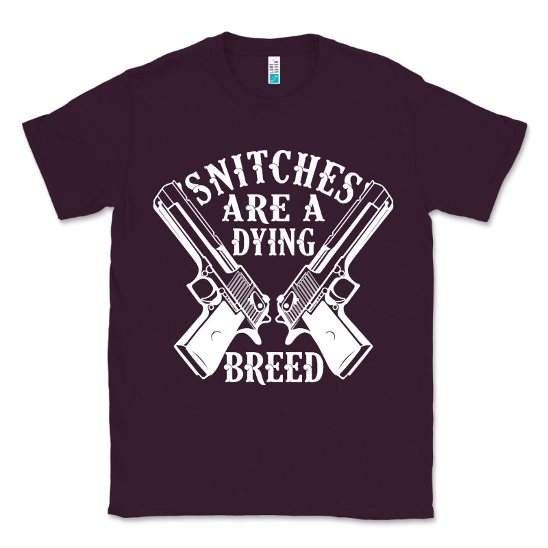 Snitches Are A Dying Breed Motorcycle Biker Gun Classic Tee by SnappyArt | Teevron