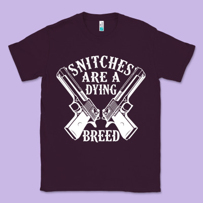 Snitches Are A Dying Breed Motorcycle Biker Gun Classic Tee Designed By Snappyart
