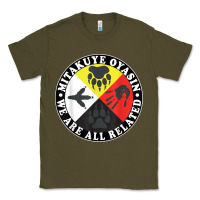 Army Green native american medicine wheel, mitakuye oyasin t shirt Classic Tee - SnappyArt