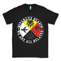 Black native american medicine wheel, mitakuye oyasin t shirt Classic Tee - SnappyArt