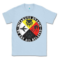 Dusty Blue native american medicine wheel, mitakuye oyasin t shirt Classic Tee - SnappyArt