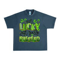 Midnight Navy not lucky just really blessed Urban Heavy Tee - Artiststas