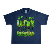 Navy not lucky just really blessed Urban Heavy Tee - Artiststas