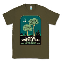 Army Green Trending Lake Wateree State Park Sc Vintage Travel Classic Tee - SnappyArt