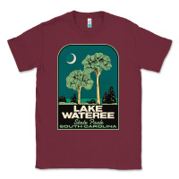 Burgundy Trending Lake Wateree State Park Sc Vintage Travel Classic Tee - SnappyArt