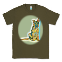 Army Green German Shepherd isolated on whot. Classic Tee - SnappyArt