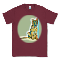 Burgundy German Shepherd isolated on whot. Classic Tee - SnappyArt