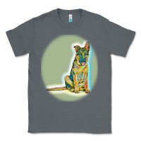 Charcoal Heather German Shepherd isolated on whot. Classic Tee - SnappyArt