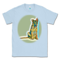 Dusty Blue German Shepherd isolated on whot. Classic Tee - SnappyArt