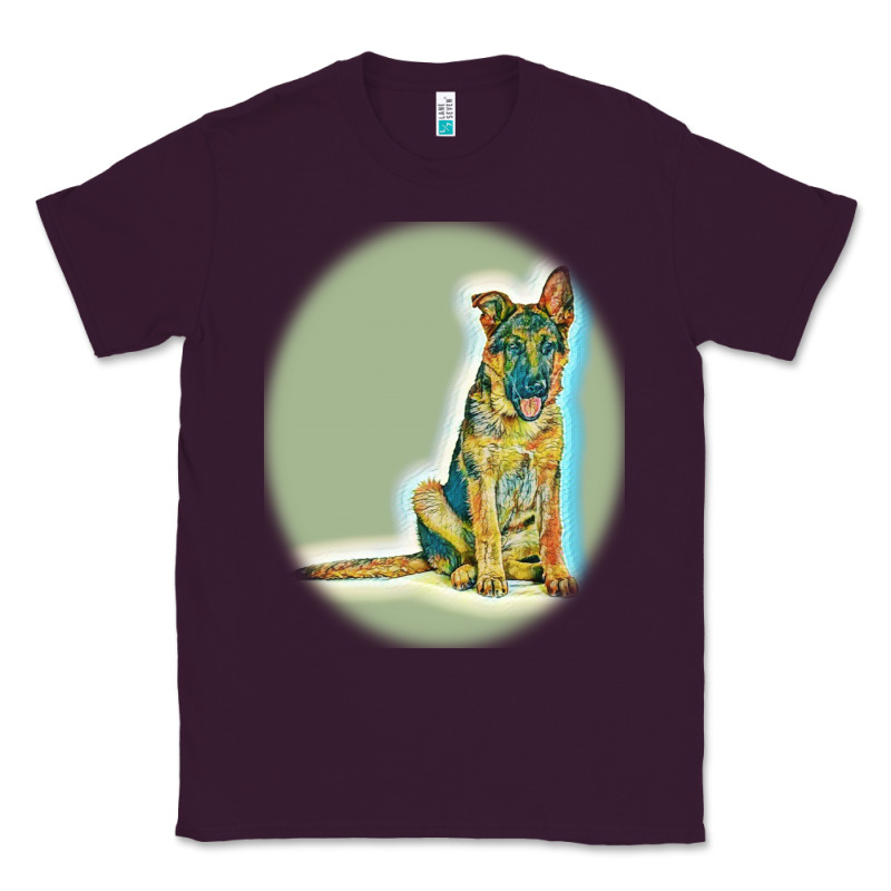 German Shepherd Isolated On Whot. Classic Tee by SnappyArt | Teevron