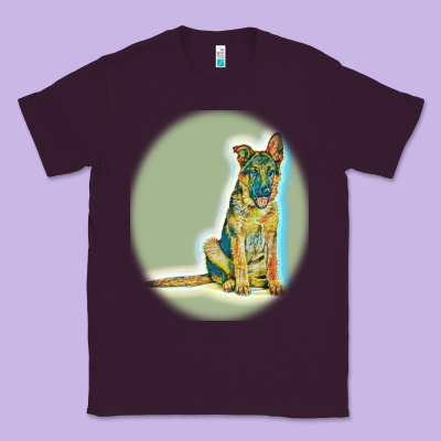 German Shepherd Isolated On Whot. Classic Tee Designed By Snappyart
