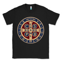 Black Saint Benedict Medal 1 Classic Tee - SnappyArt