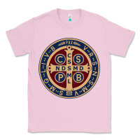 Bubblegum Pink Saint Benedict Medal 1 Classic Tee - SnappyArt
