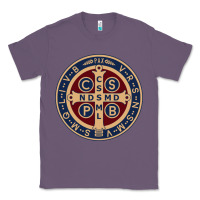 Lavender Saint Benedict Medal 1 Classic Tee - SnappyArt
