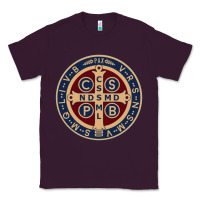 Plum Saint Benedict Medal 1 Classic Tee - SnappyArt