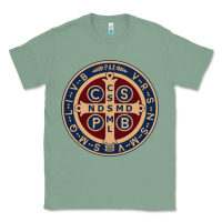 Sage Saint Benedict Medal 1 Classic Tee - SnappyArt