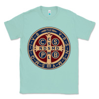 Seafoam Saint Benedict Medal 1 Classic Tee - SnappyArt