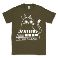 Army Green The KIFFNESS X ALUGALUG white cat Classic Classic Tee - SnappyArt