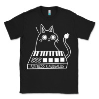 Black The KIFFNESS X ALUGALUG white cat Classic Classic Tee - SnappyArt