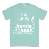 Seafoam The KIFFNESS X ALUGALUG white cat Classic Classic Tee - SnappyArt