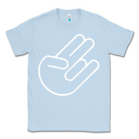 Dusty Blue shocker hand Classic Tee - SnappyArt