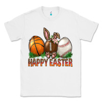 White Happy Easter Sports Classic Tee - BundleAndBundleShop