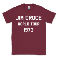 Burgundy Jim Croce World Tour 1973 Classic Tee - SnappyArt