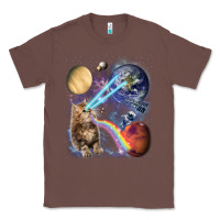 Chestnut Fluffy Kitten Shoot Laser Rainbow Space Galaxy, Cat Gifts Classic Tee - SnappyArt