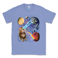 Colony Blue Fluffy Kitten Shoot Laser Rainbow Space Galaxy, Cat Gifts Classic Tee - SnappyArt